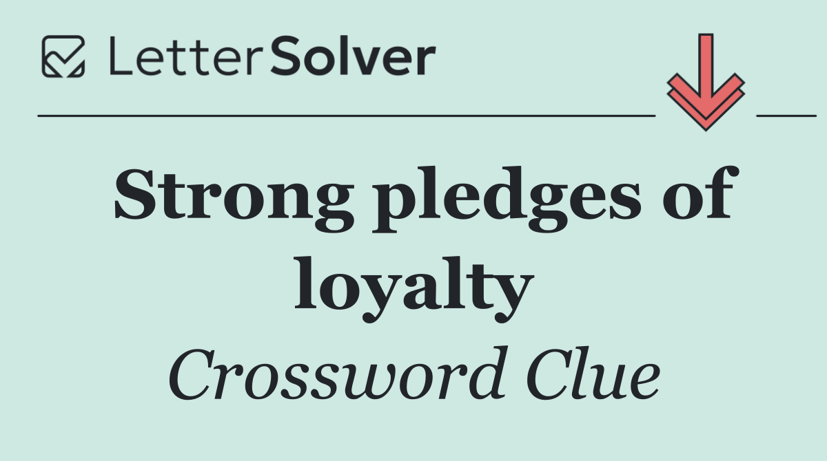 Strong pledges of loyalty
