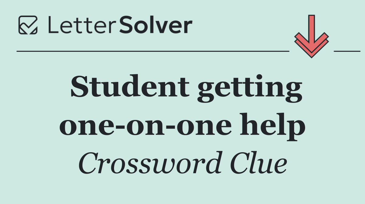 Student getting one on one help