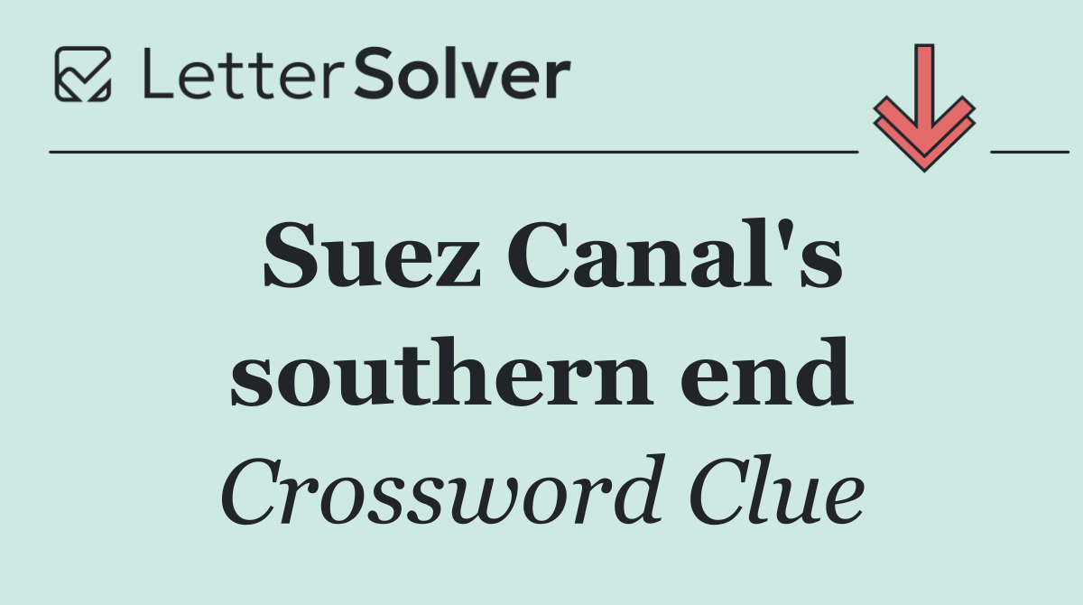Suez Canal's southern end