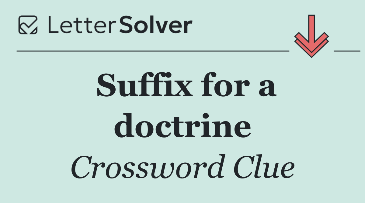 Suffix for a doctrine