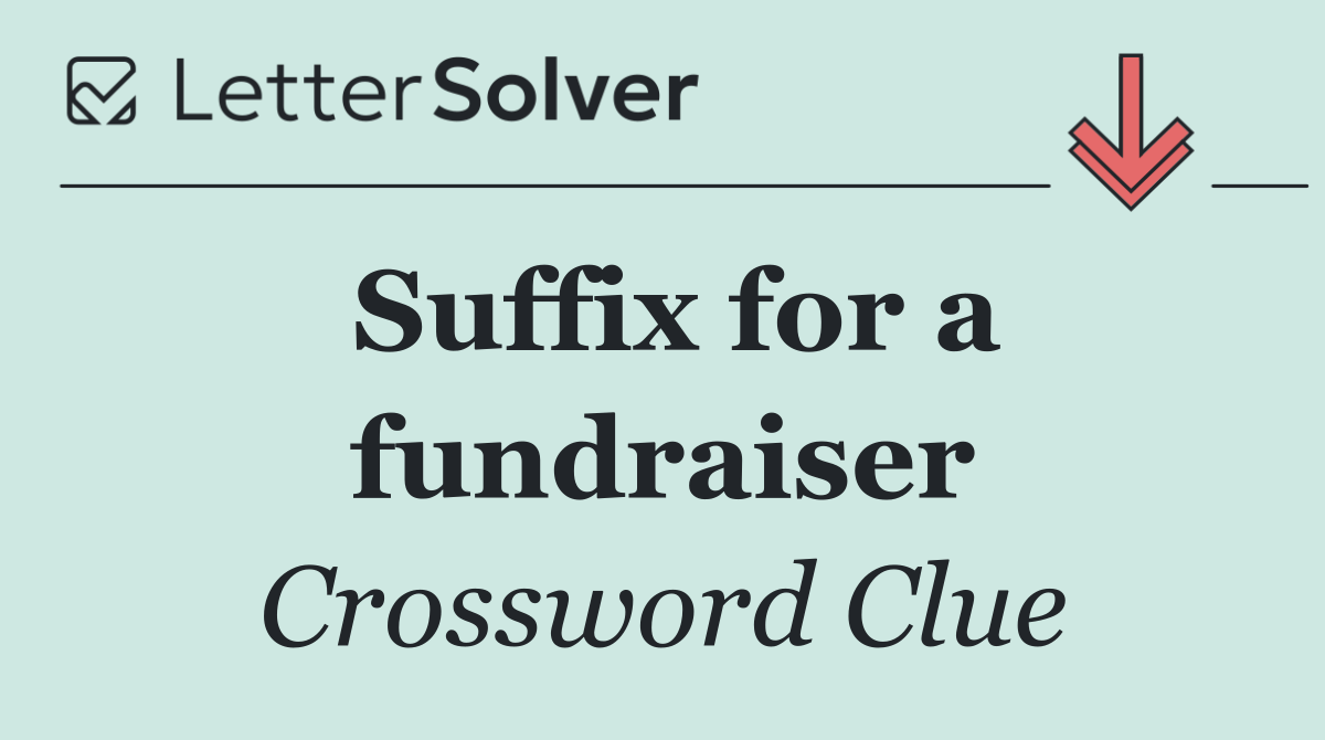 Suffix for a fundraiser