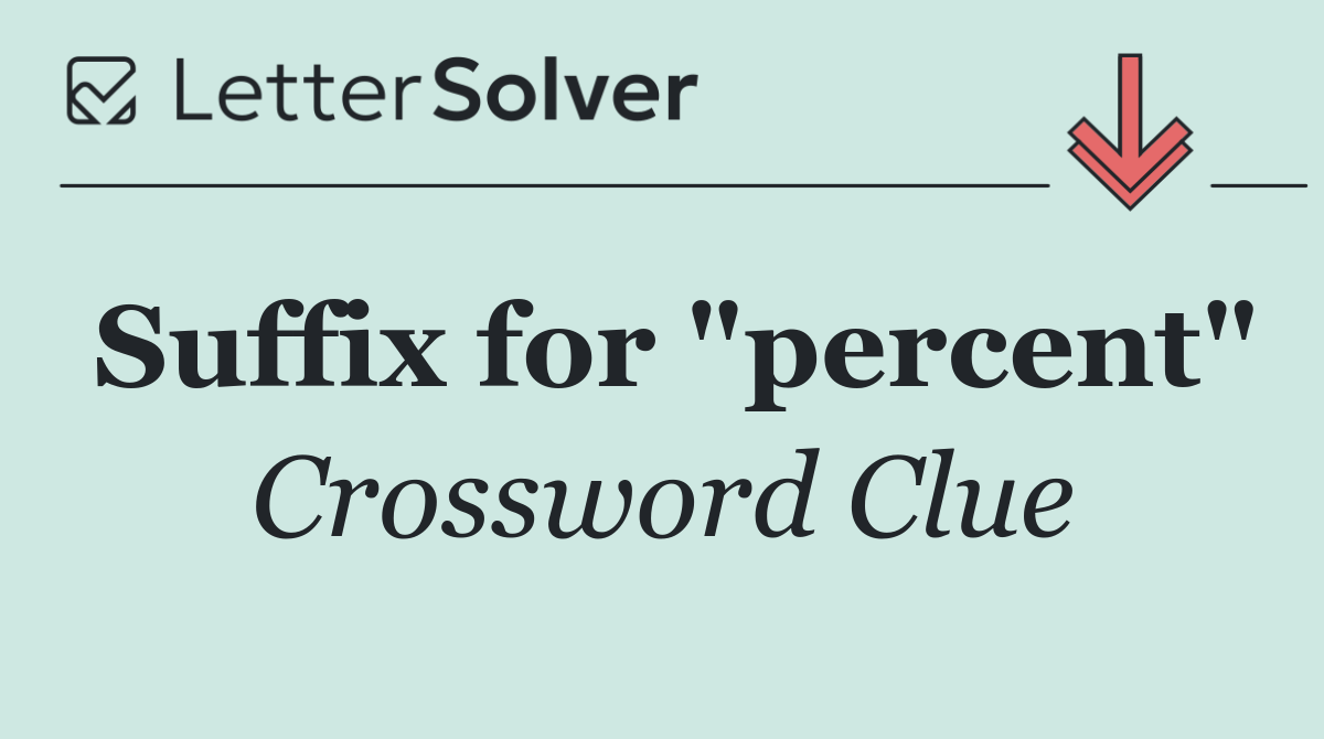 Suffix for "percent"