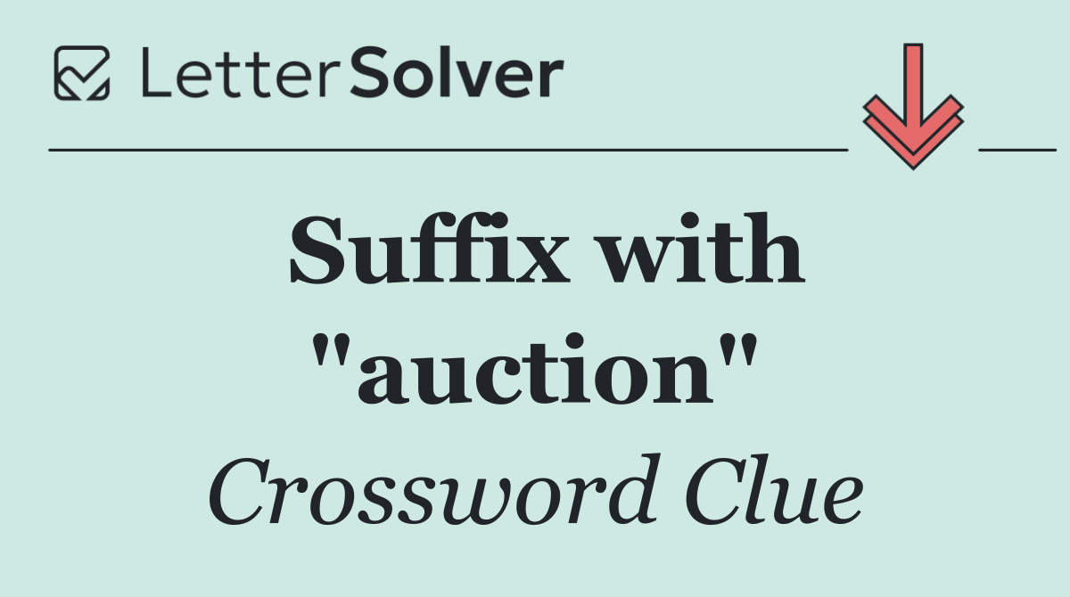 Suffix with "auction"