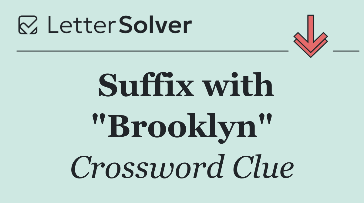 Suffix with "Brooklyn"