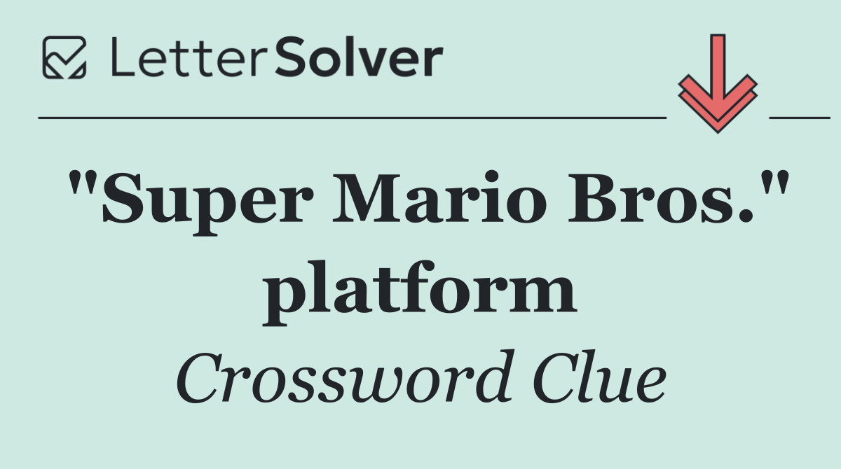 "Super Mario Bros." platform