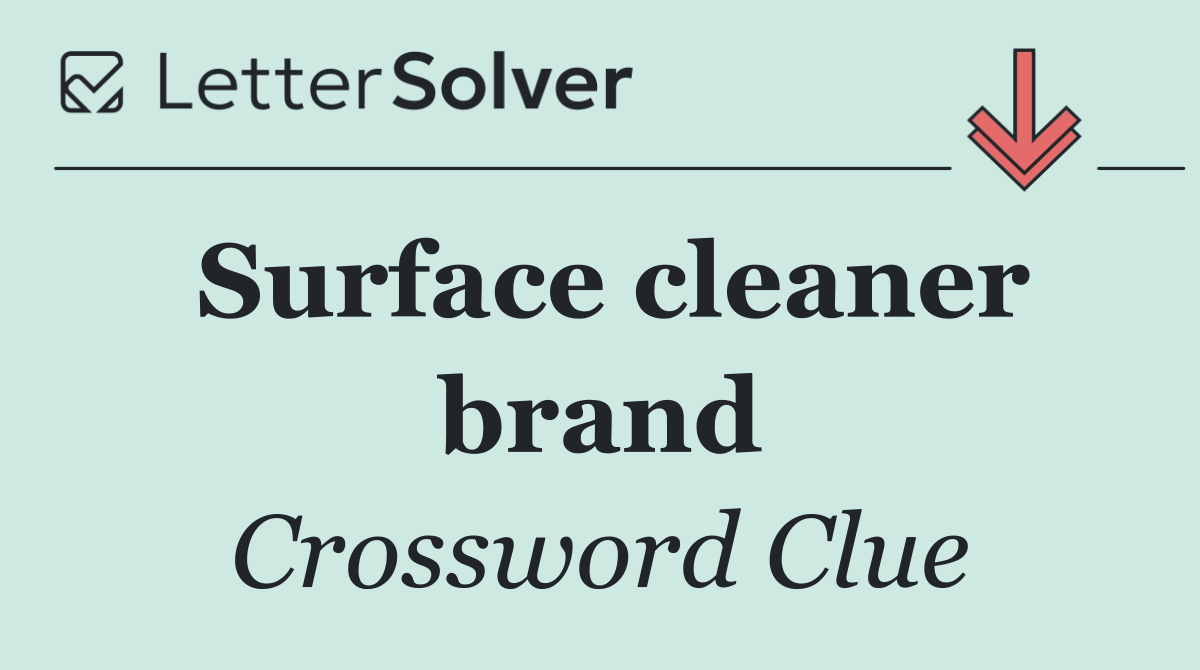 Surface cleaner brand