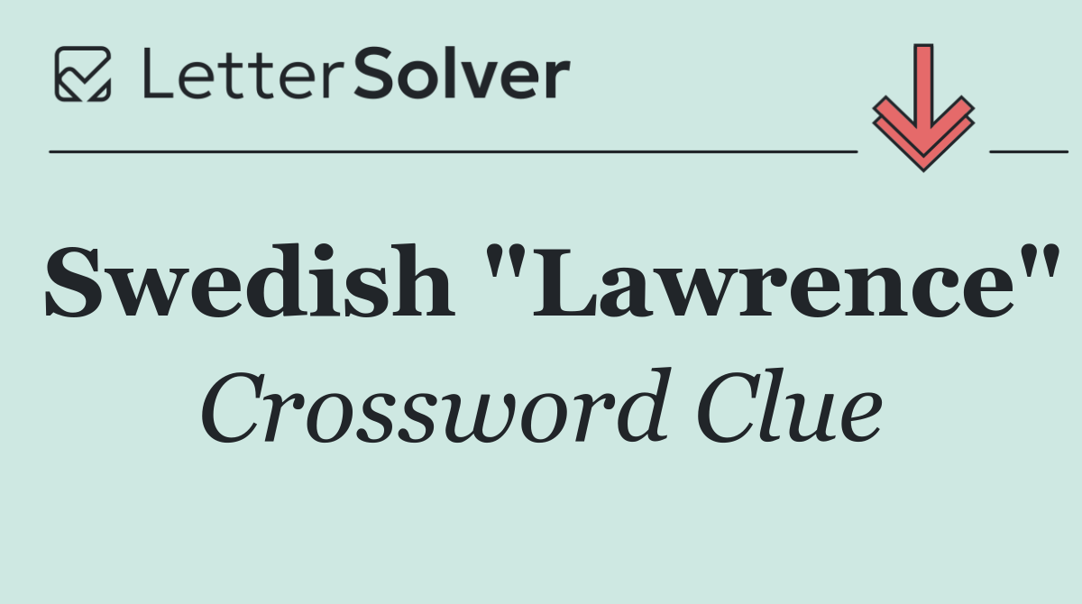 Swedish "Lawrence"