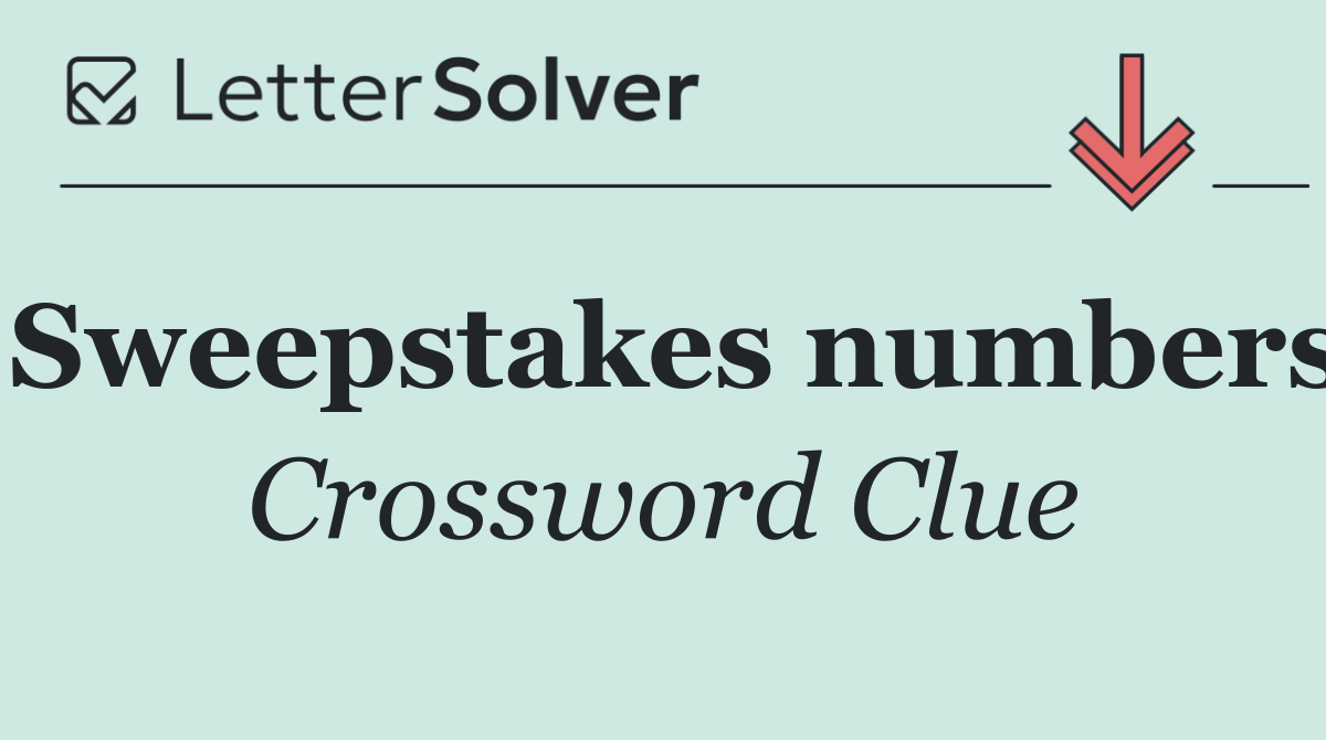 Sweepstakes numbers