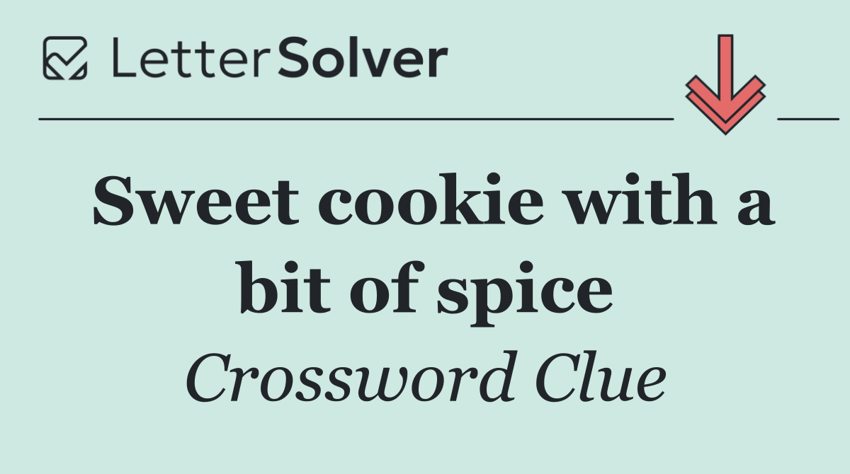 Sweet cookie with a bit of spice
