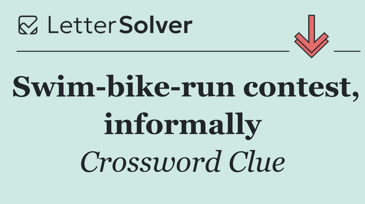 Swim bike run contest, informally