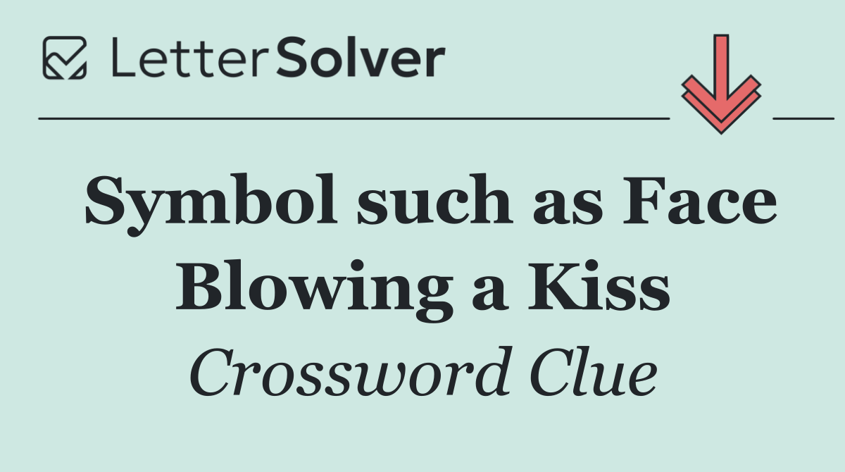 Symbol such as Face Blowing a Kiss