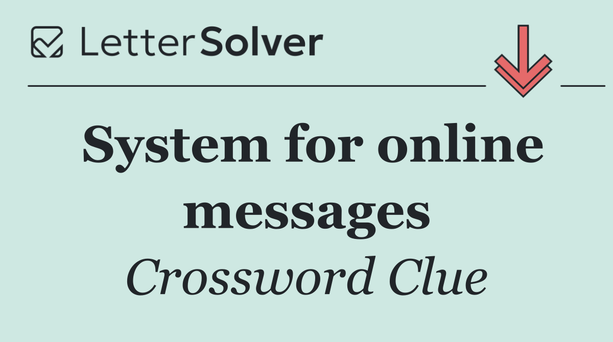System for online messages