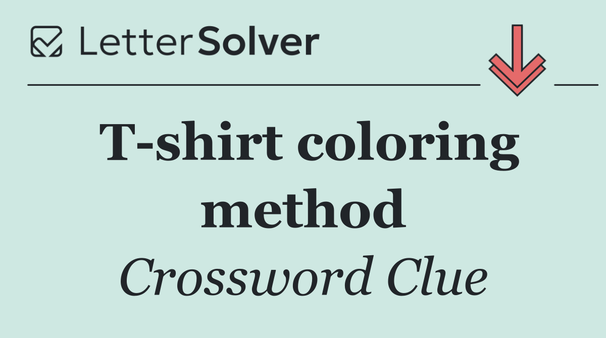 T shirt coloring method