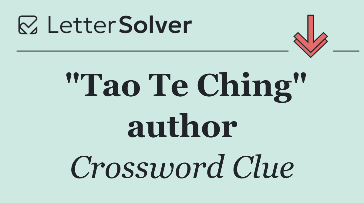 "Tao Te Ching" author