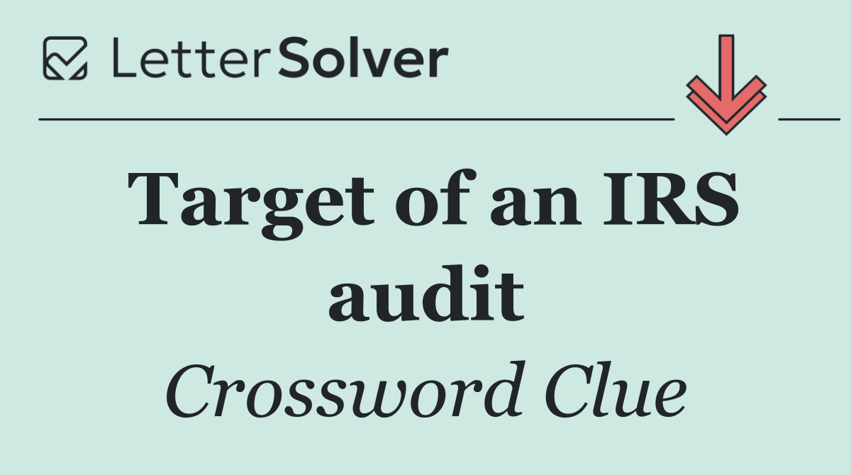Target of an IRS audit