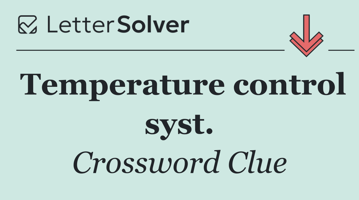 Temperature control syst.