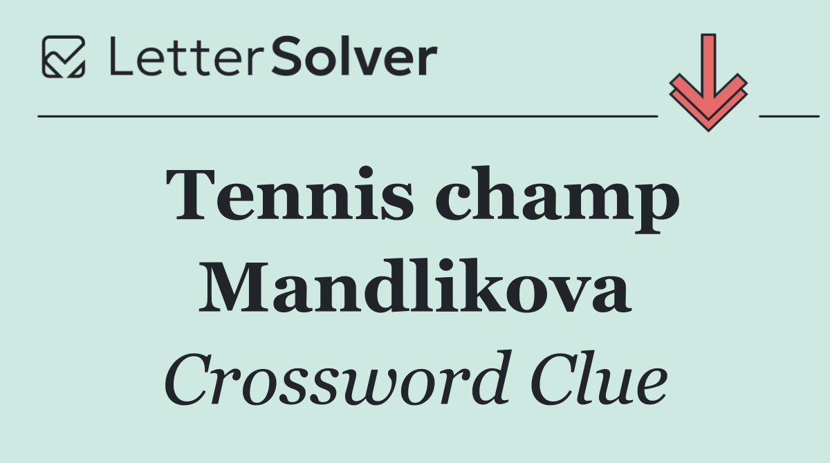 Tennis champ Mandlikova