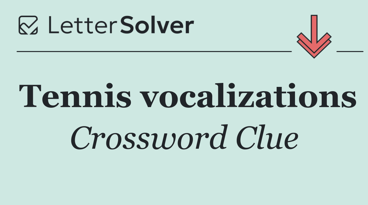Tennis vocalizations