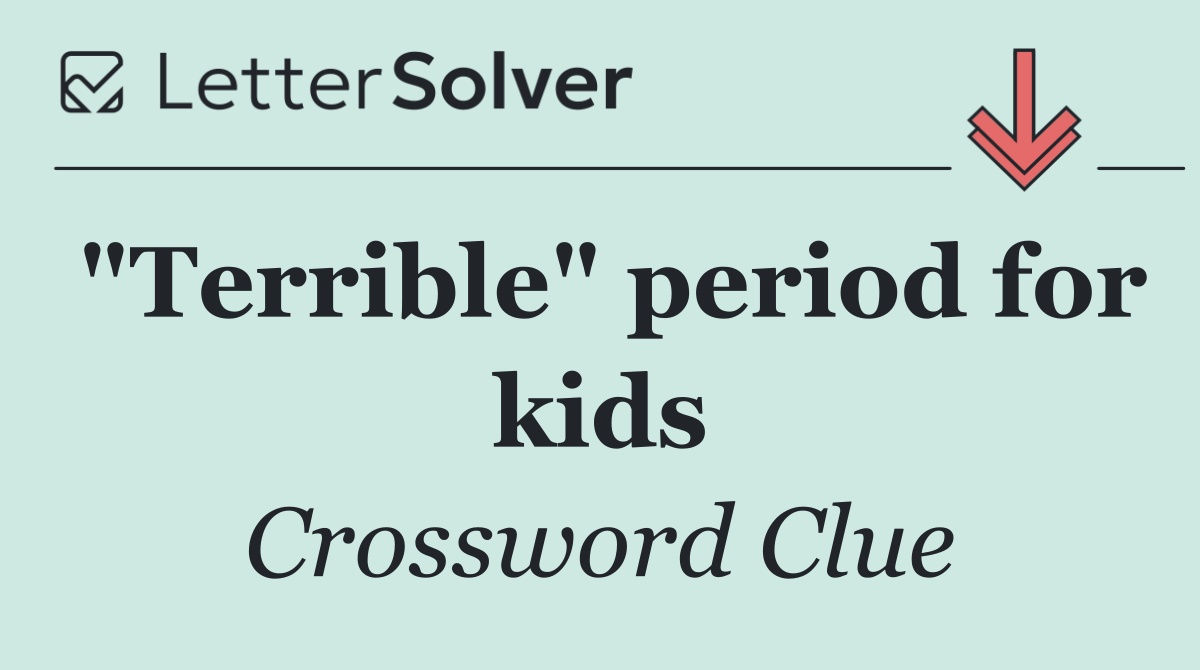 "Terrible" period for kids