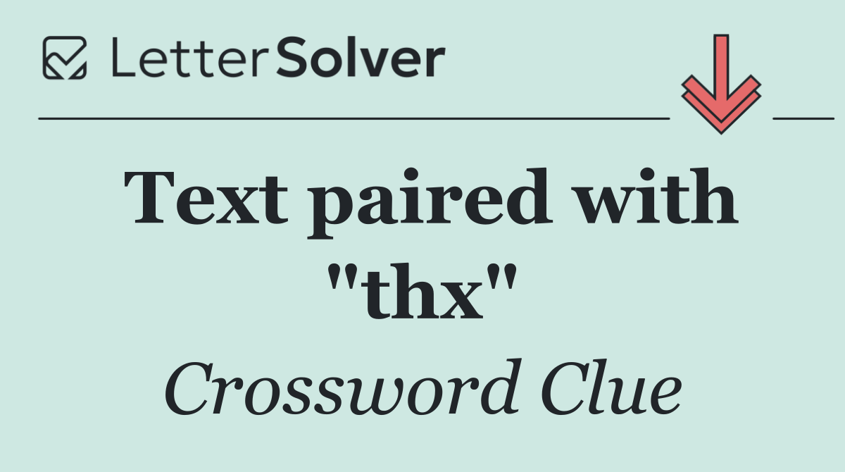 Text paired with "thx"