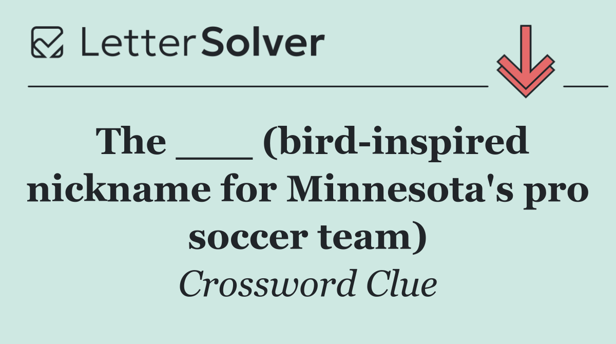 The ___ (bird inspired nickname for Minnesota's pro soccer team)