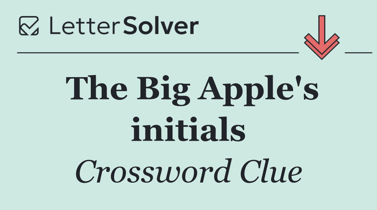 The Big Apple's initials