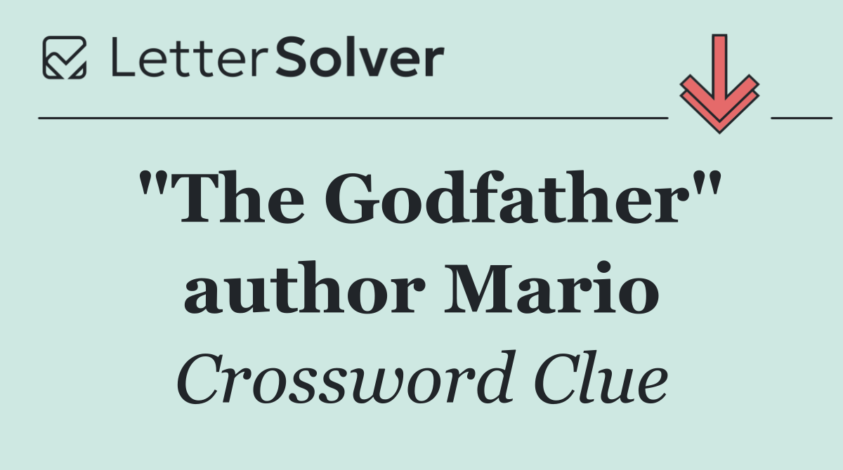 "The Godfather" author Mario
