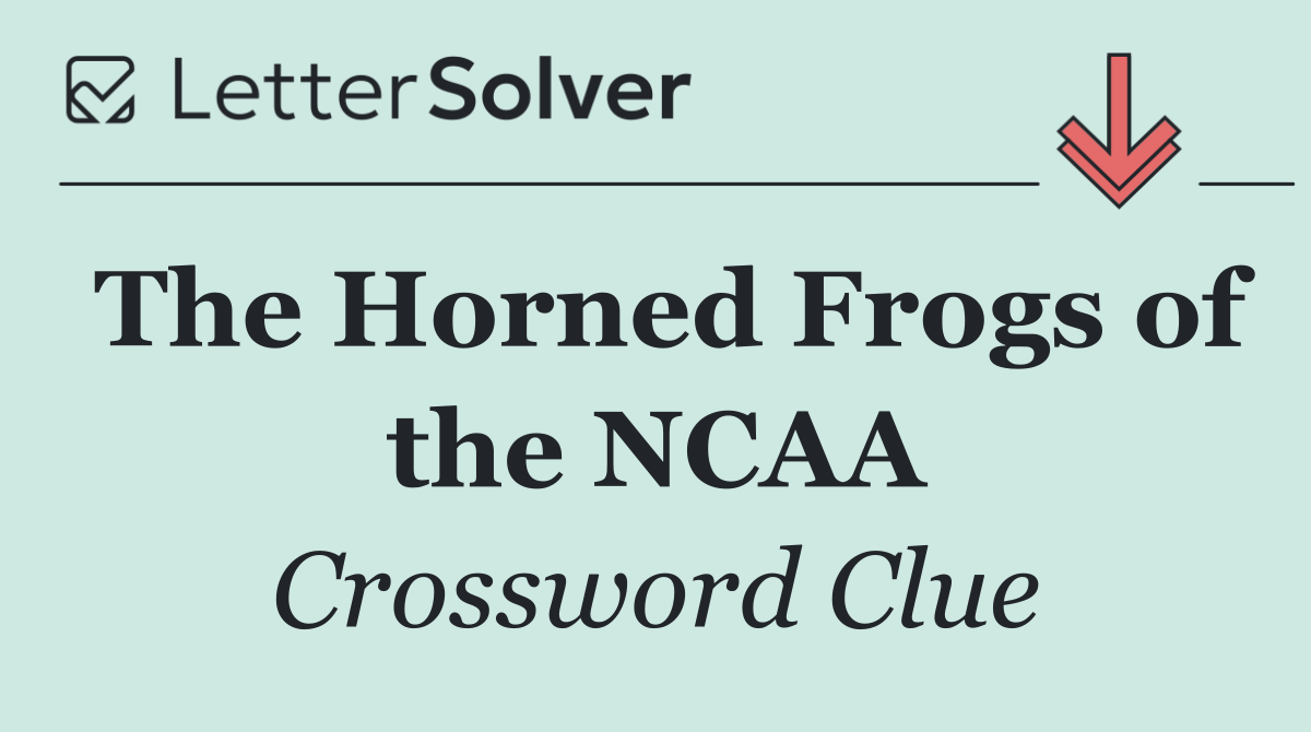 The Horned Frogs of the NCAA