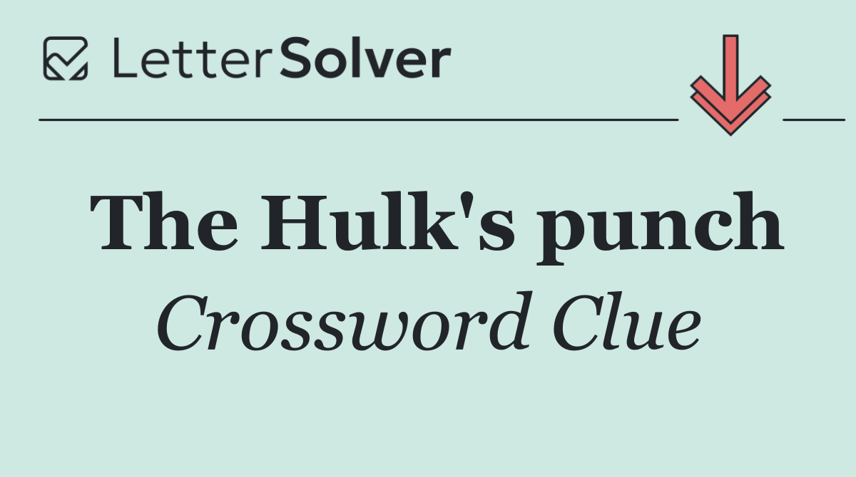 The Hulk's punch