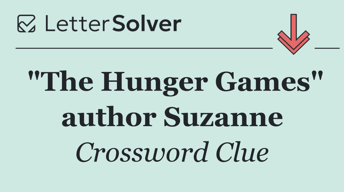 "The Hunger Games" author Suzanne