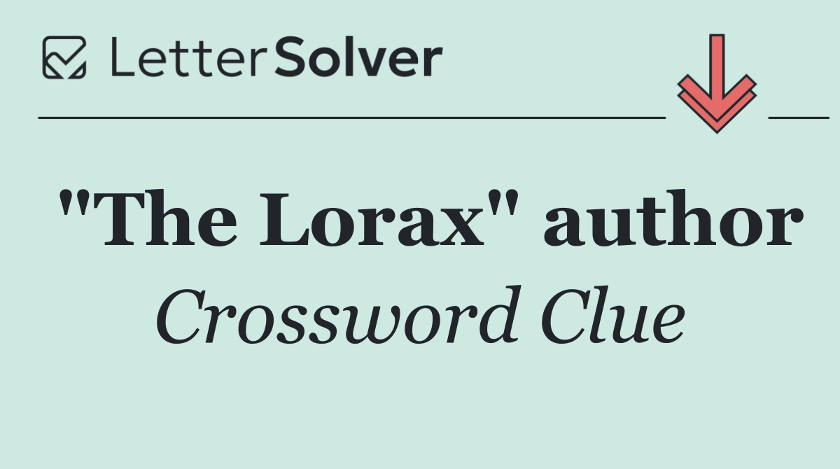 "The Lorax" author
