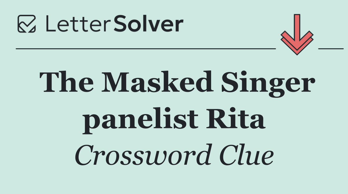 The Masked Singer panelist Rita