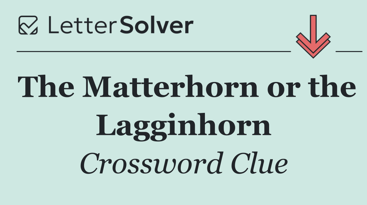 The Matterhorn or the Lagginhorn