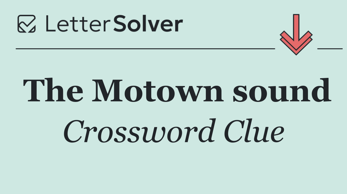 The Motown sound