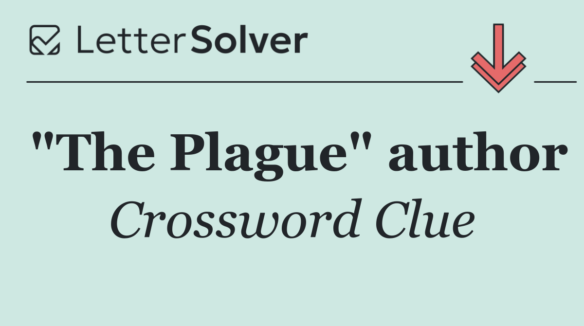 "The Plague" author