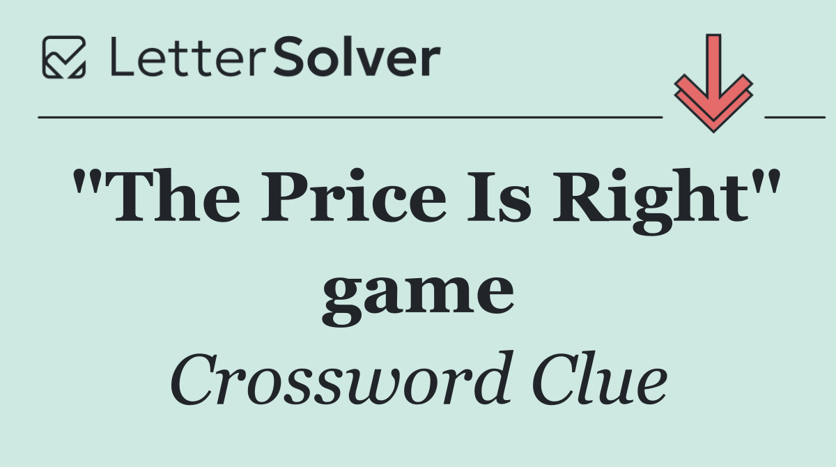 "The Price Is Right" game