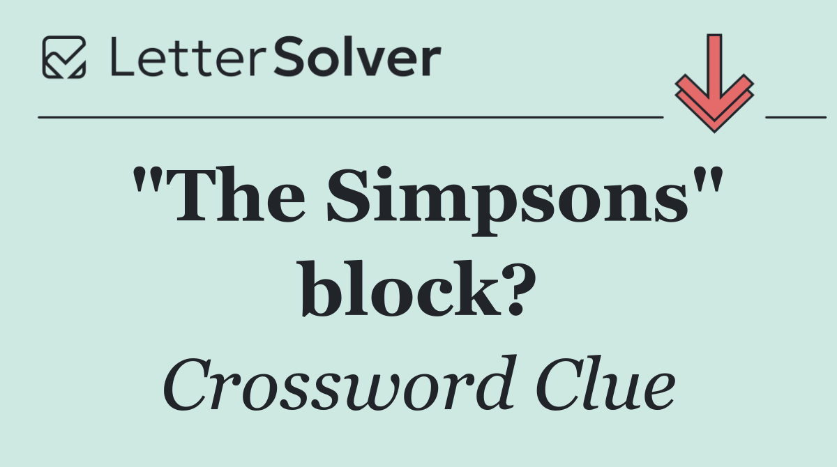 "The Simpsons" block?