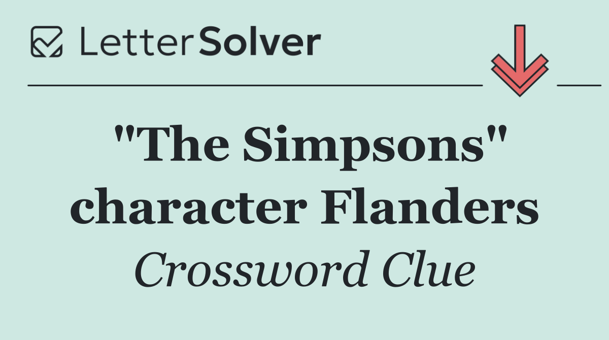 "The Simpsons" character Flanders