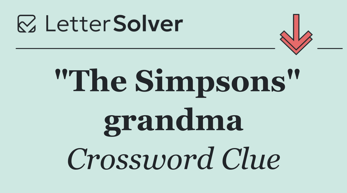"The Simpsons" grandma