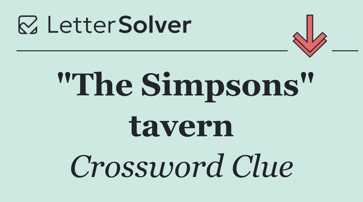 "The Simpsons" tavern