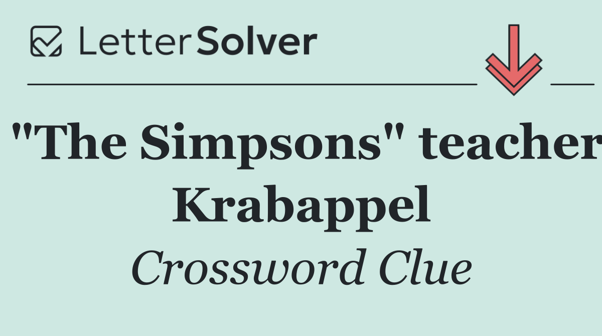 "The Simpsons" teacher Krabappel