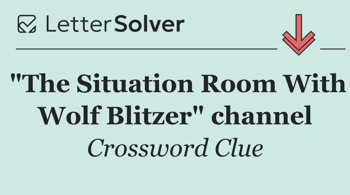 "The Situation Room With Wolf Blitzer" channel