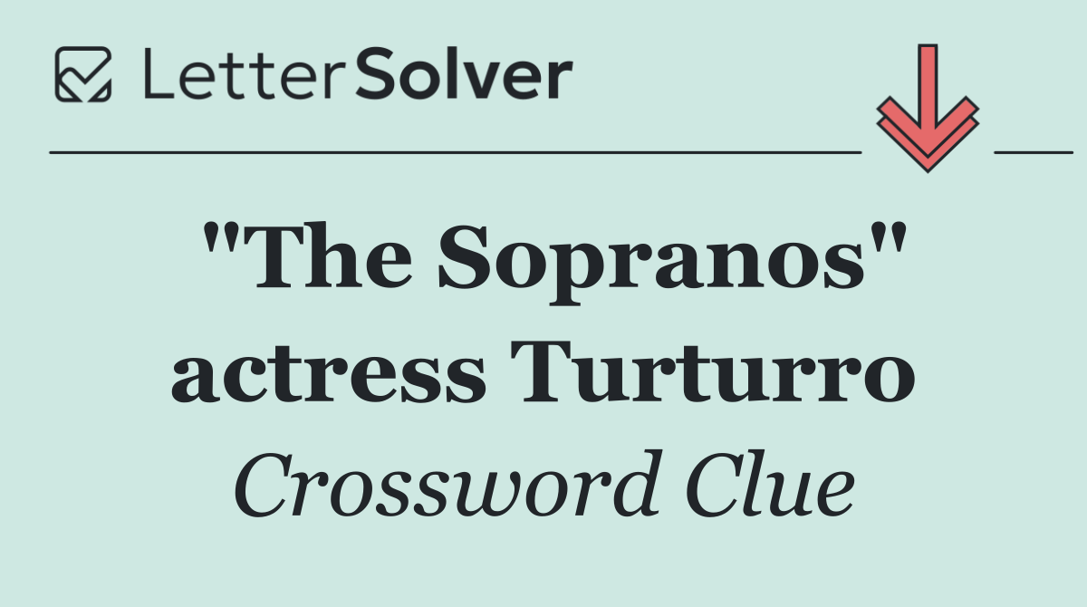 "The Sopranos" actress Turturro