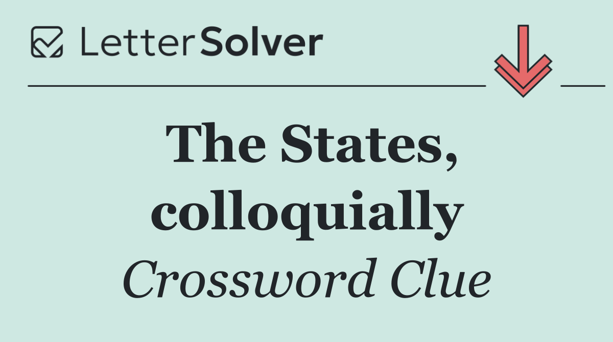The States, colloquially
