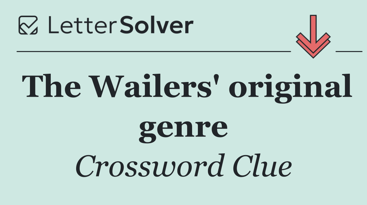 The Wailers' original genre