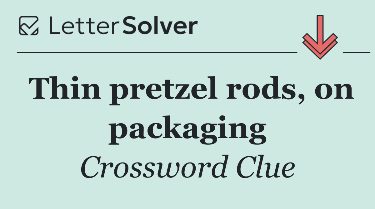 Thin pretzel rods, on packaging