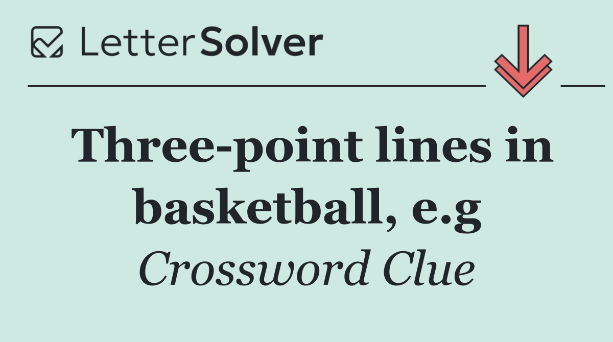 Three point lines in basketball, e.g