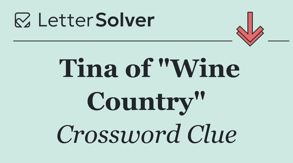 Tina of "Wine Country"