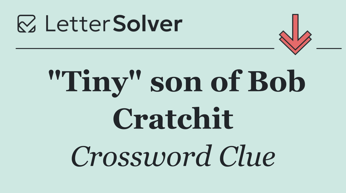 "Tiny" son of Bob Cratchit