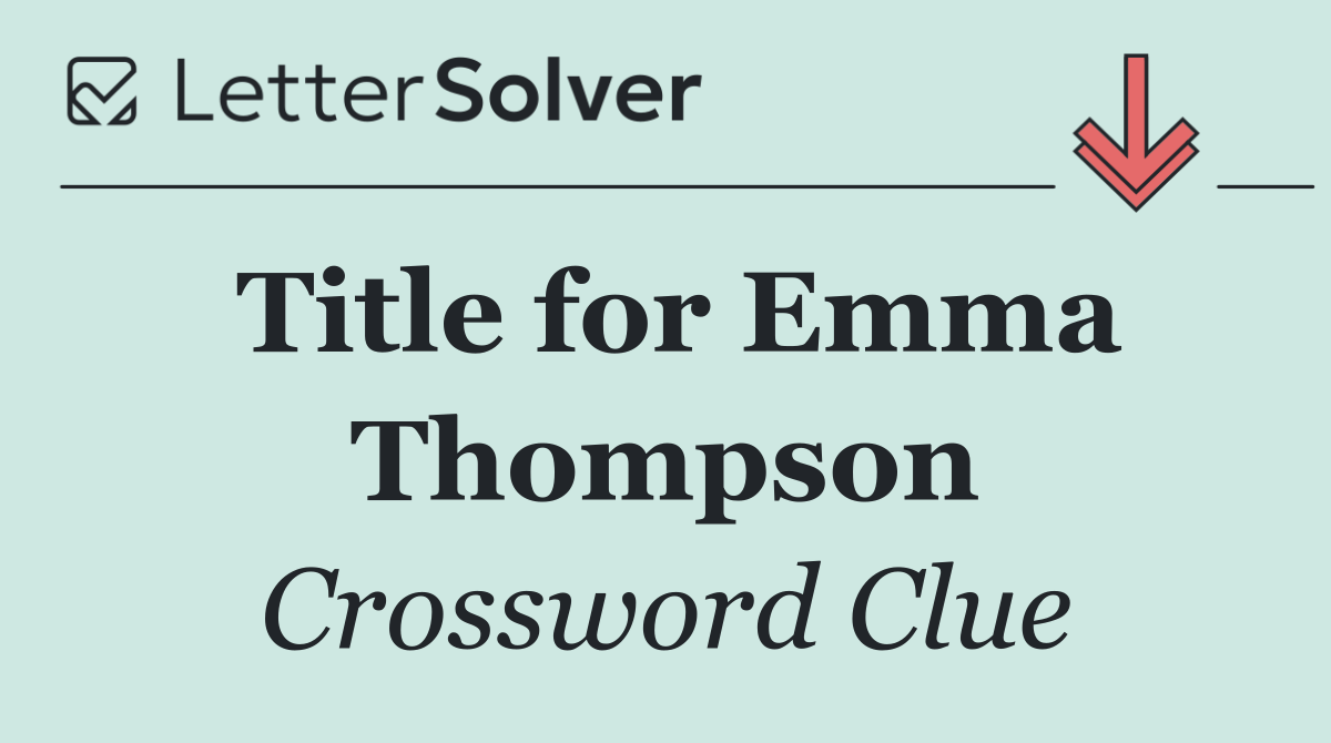 Title for Emma Thompson